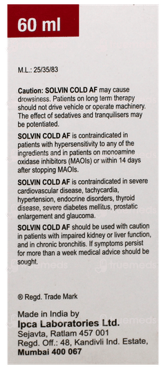 Solvincold Af Syrup 60ml